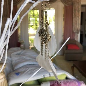 Feather & Flower Earrings!